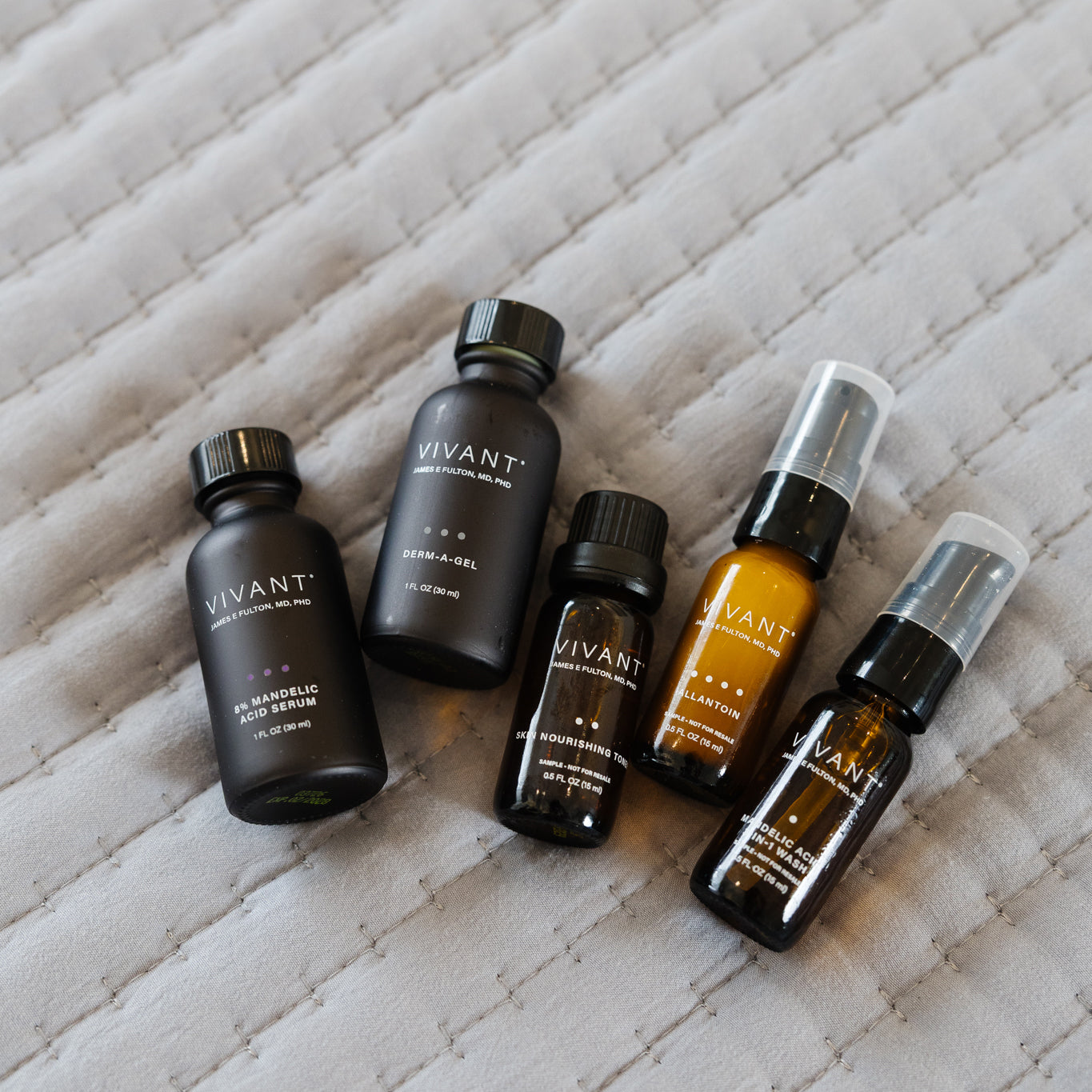 Vivant Clear and Bright Duo kit laid out in an estheticians office